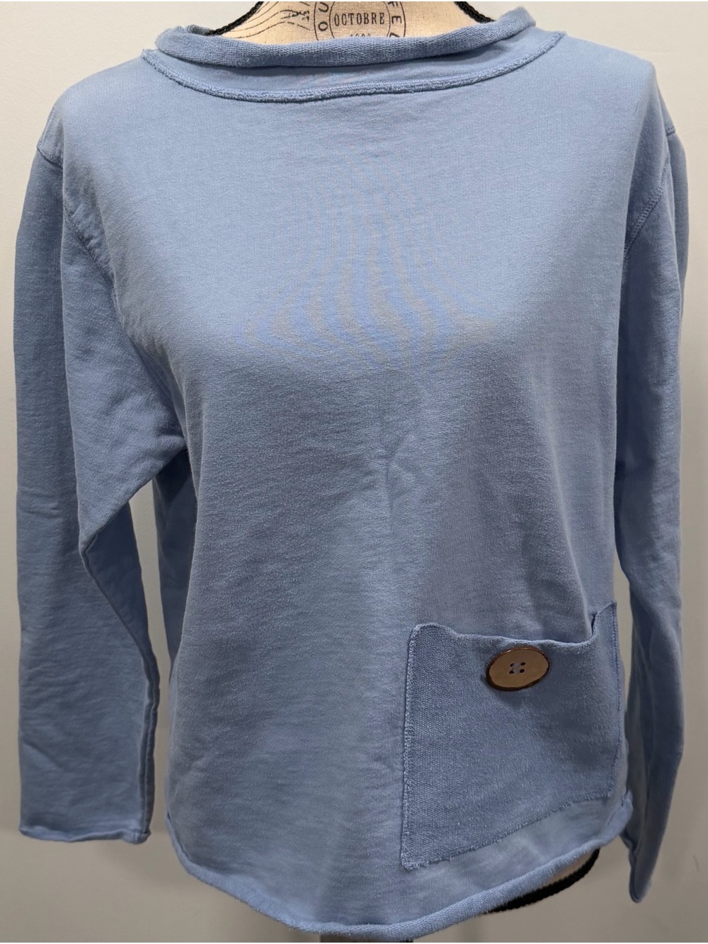 Women’s Shirt C.M.C Sweatshirt Lightweight Baby Blue Size Medium
